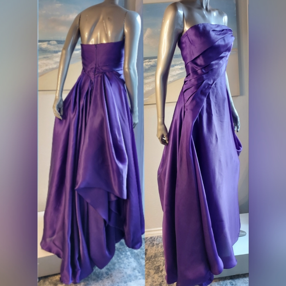 $5,000 RUBIN SINGER DAHLIA PURPLE DRESS GOWN US 2